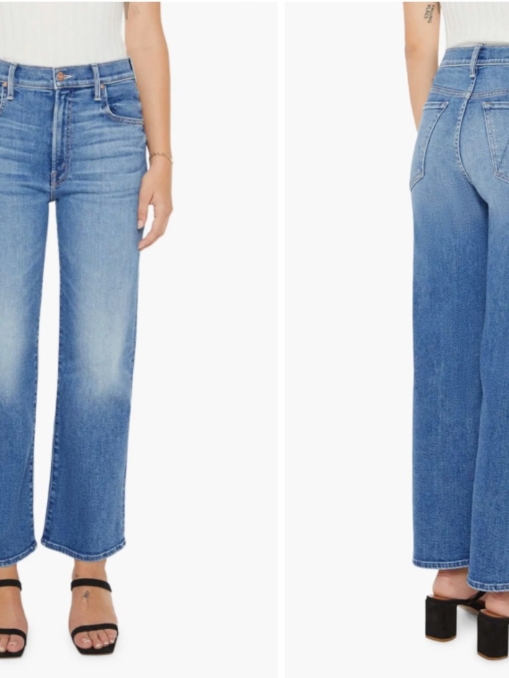 Lil Mother Denim Lil Rambler Zip Flood, Out of the Blue, 28 Petite